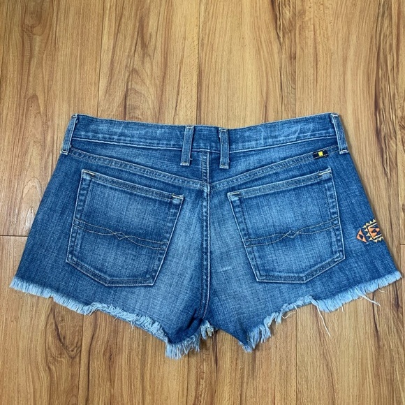 Lucky Brand Aztec Cut Off Riley Jean Denim Shorts - Picture 4 of 12